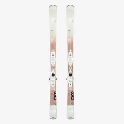 Ski Damen mit Bindungen Allmountain - Patrol 80 beige/holzfarben