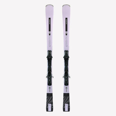 Ski salomon s/max 6 met bindingen voor dames zwart en lavendelpaars