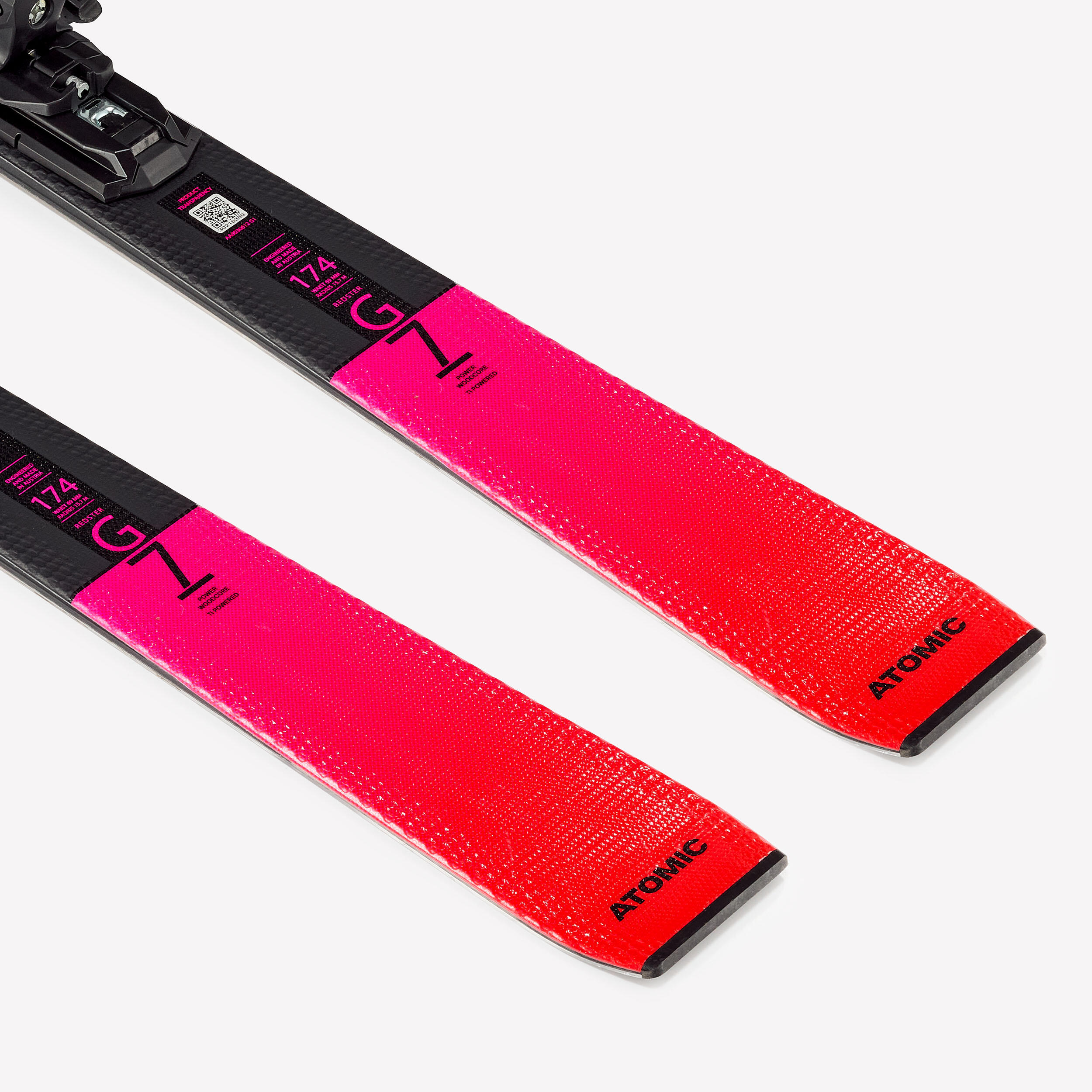 Alpiner Leistungsski mit Bindungen, Atomic G7 Schwarz Rot 5/9