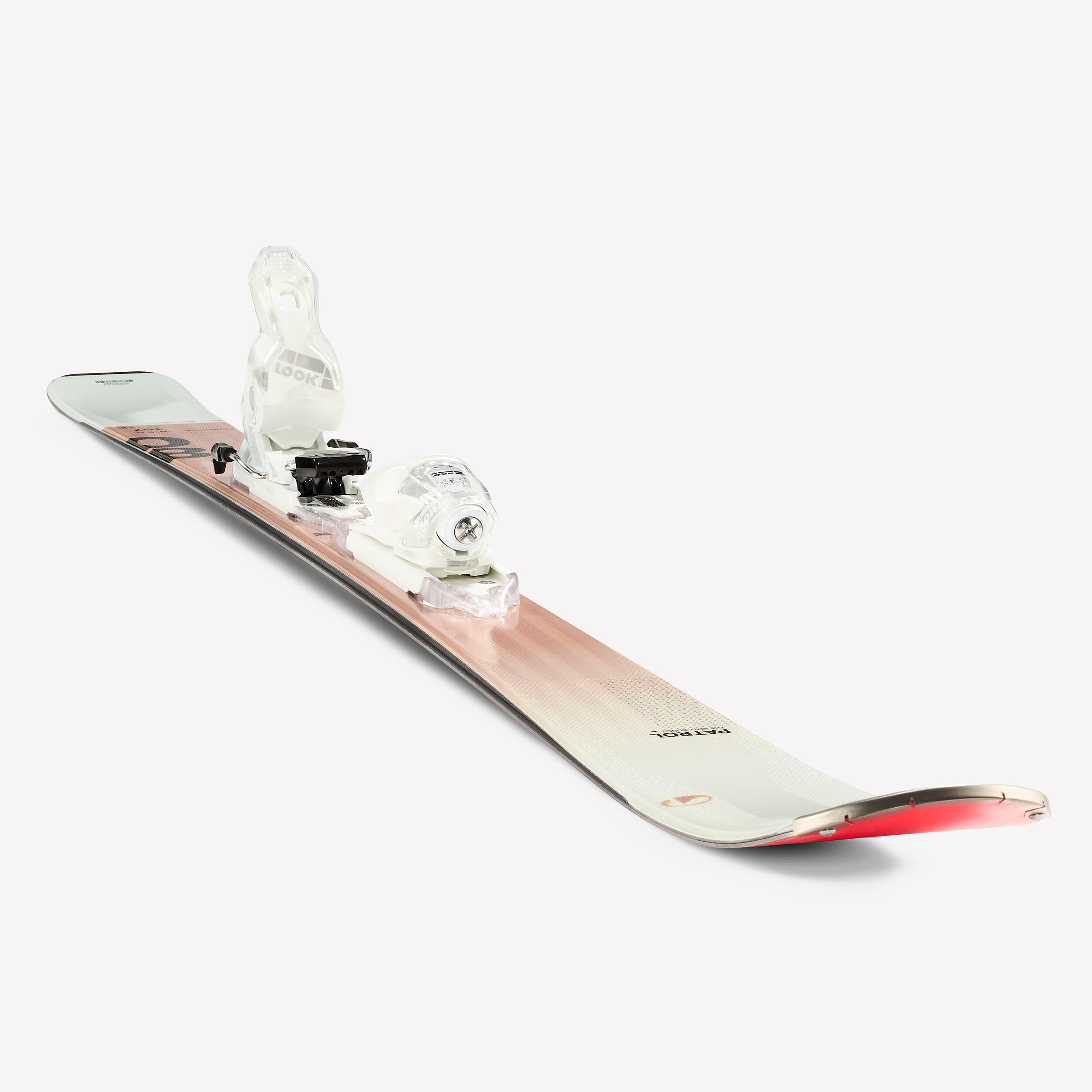 Skis tout-terrain avec fixations femme, Patrol 80 beige et bois 3/10