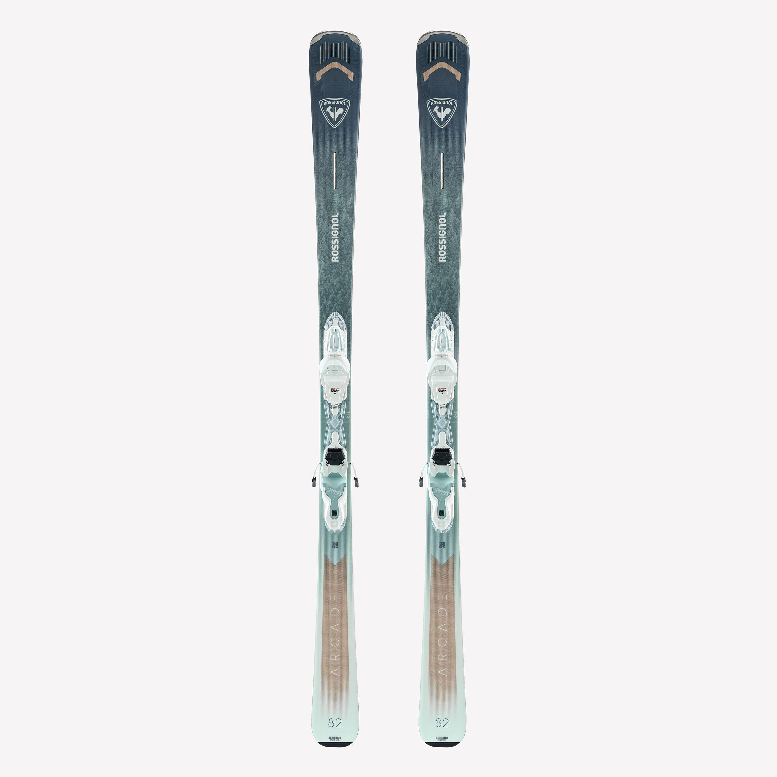 ROSSIGNOL All Mountain Ski mit Bindungen, Damen, Arcade 82 M, Beige Weiss