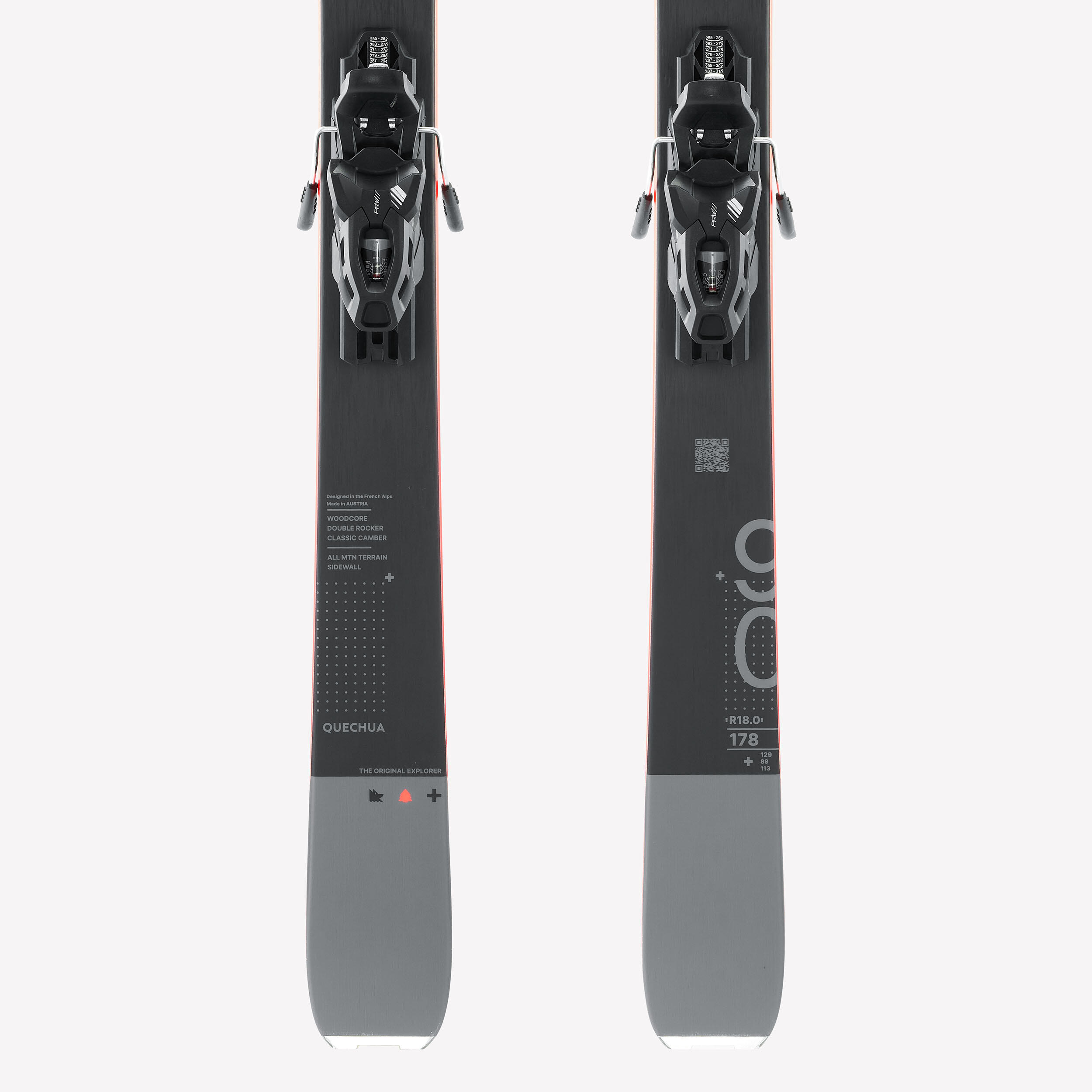 All-Mountain-Ski mit Bindung, Patrol 90, Schwarz 9/12