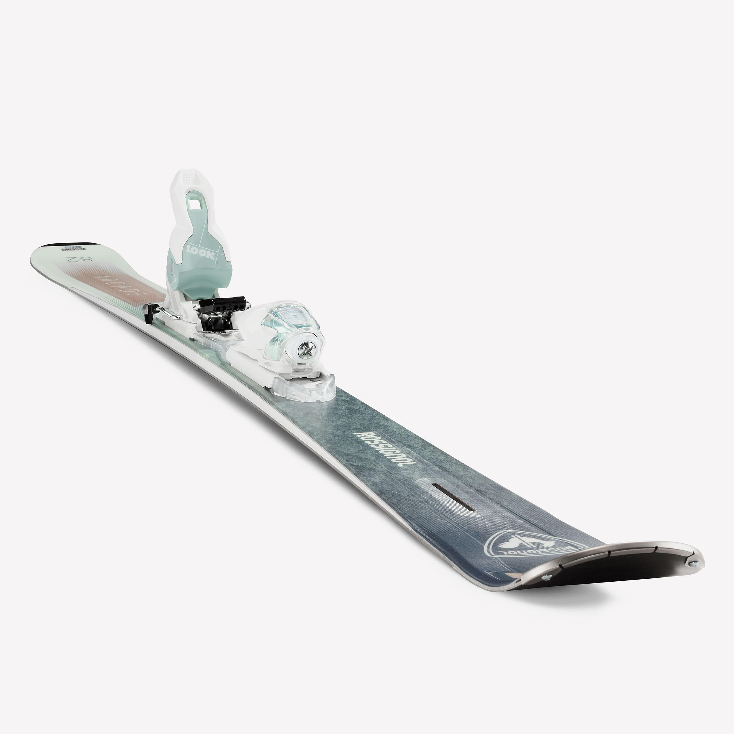 Women's Rossignol all-mountain skis with bindings, Arcade 82 W