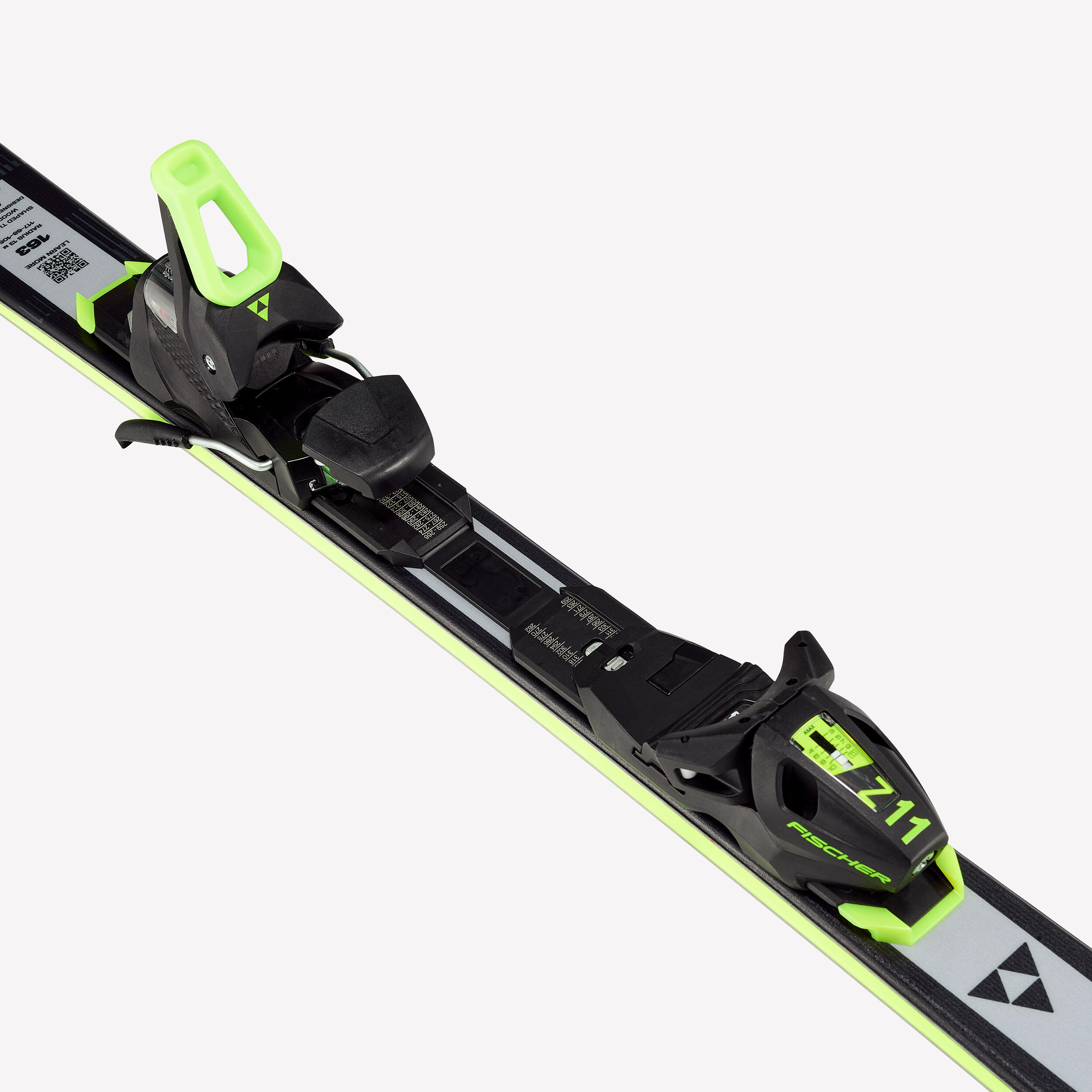 Alpiner Leistungsski mit Bindungen, Fischer RC4 Schwarz Gelb 9/9