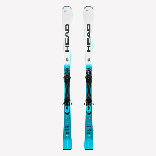 Ski alpin performance avec fixations homme, Head WC Rebels E.XSR, bleu et blanc