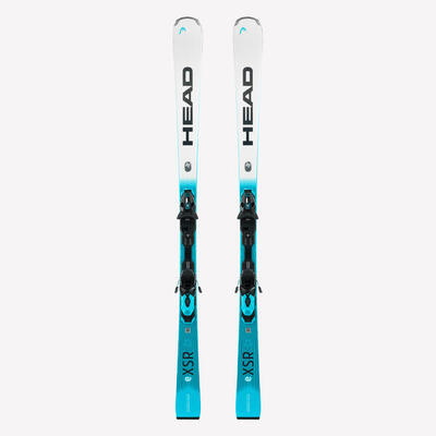 Esquí alpino alto rendimiento fijaciones hombre Head WC Rebels E.XSR azul blanco