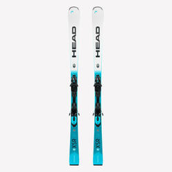 Ski alpin performance avec fixations homme, Head WC Rebels E.XSR, bleu et blanc