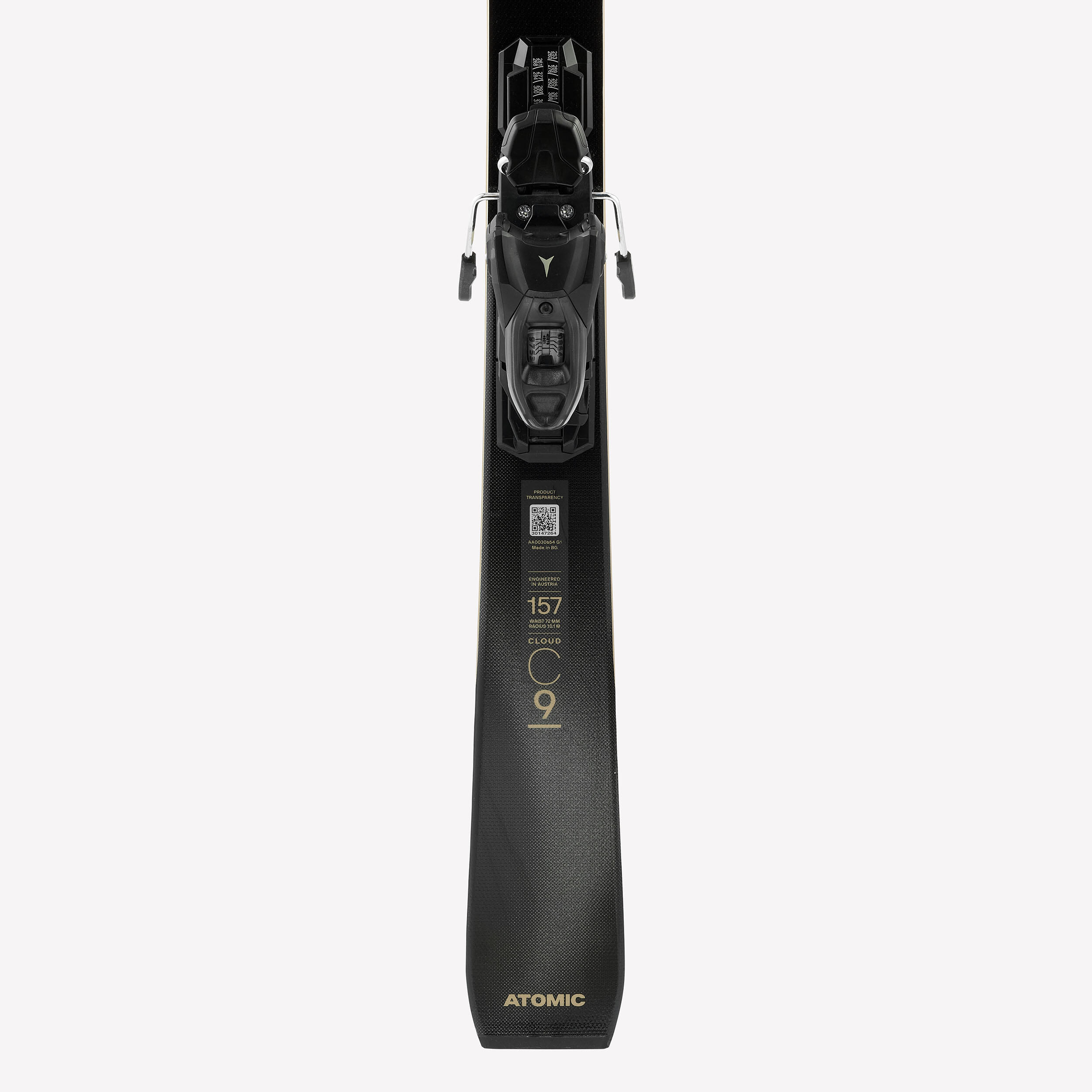Ski de pista com fixações mulher, Atomic Cloud 9, preto 8/9