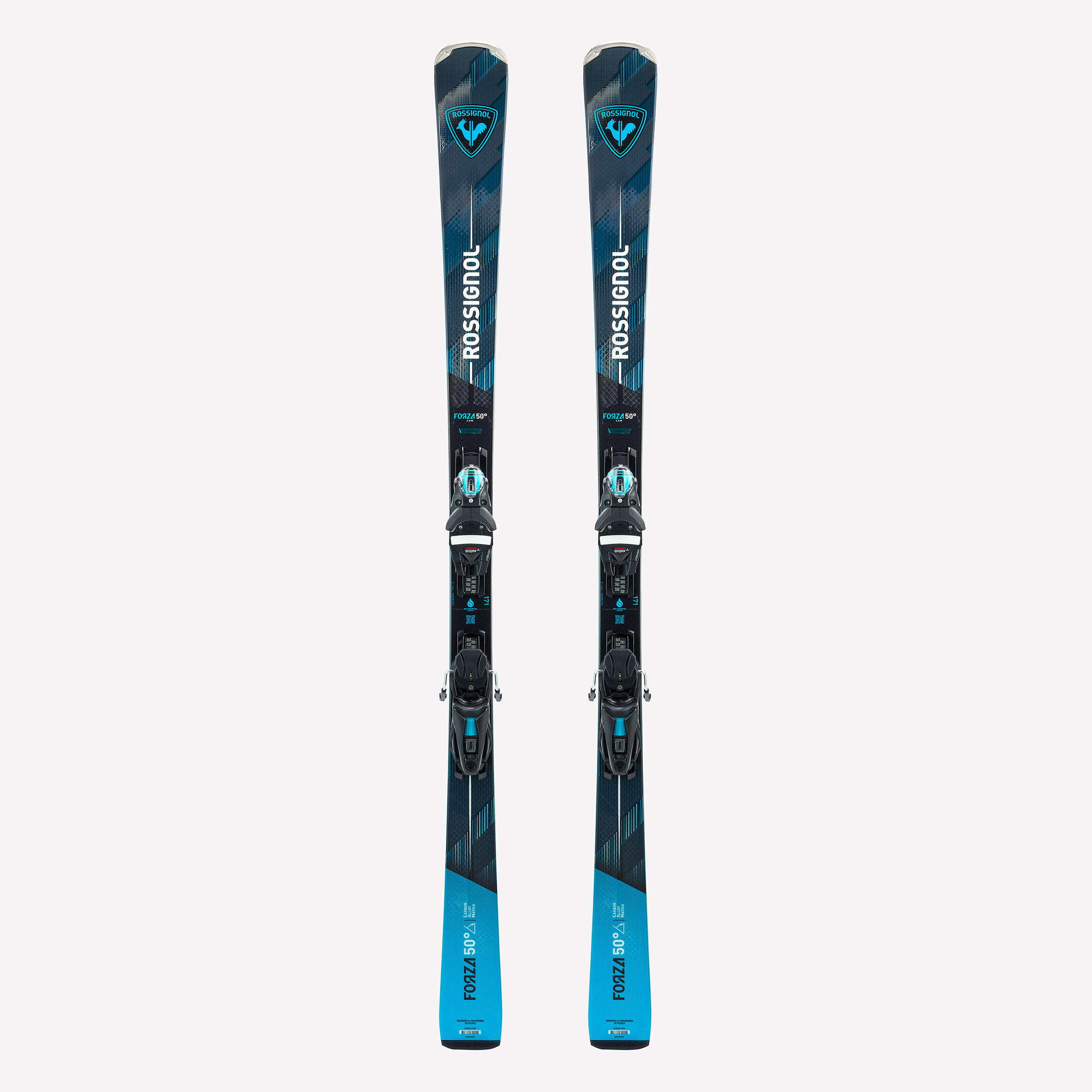 ROSSIGNOL Alpinski mit Bindung, Rossignol Forza 50°, blau/schwarz