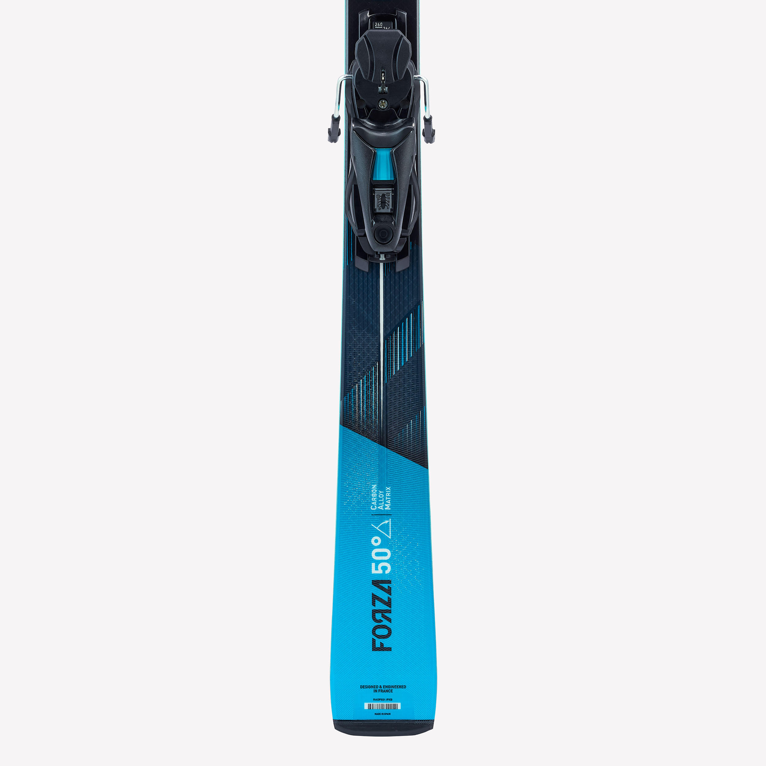 Ski alpin avec fixations, Rossignol Forza 50°, bleu et noir 8/9