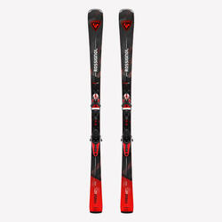 Ski alpin performants en Titane, avec fixations, Rossignol Forza 60°, rouge noir