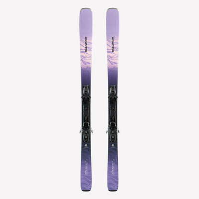 All-mountain ski's met bindingen dames salomon stance 84 paars