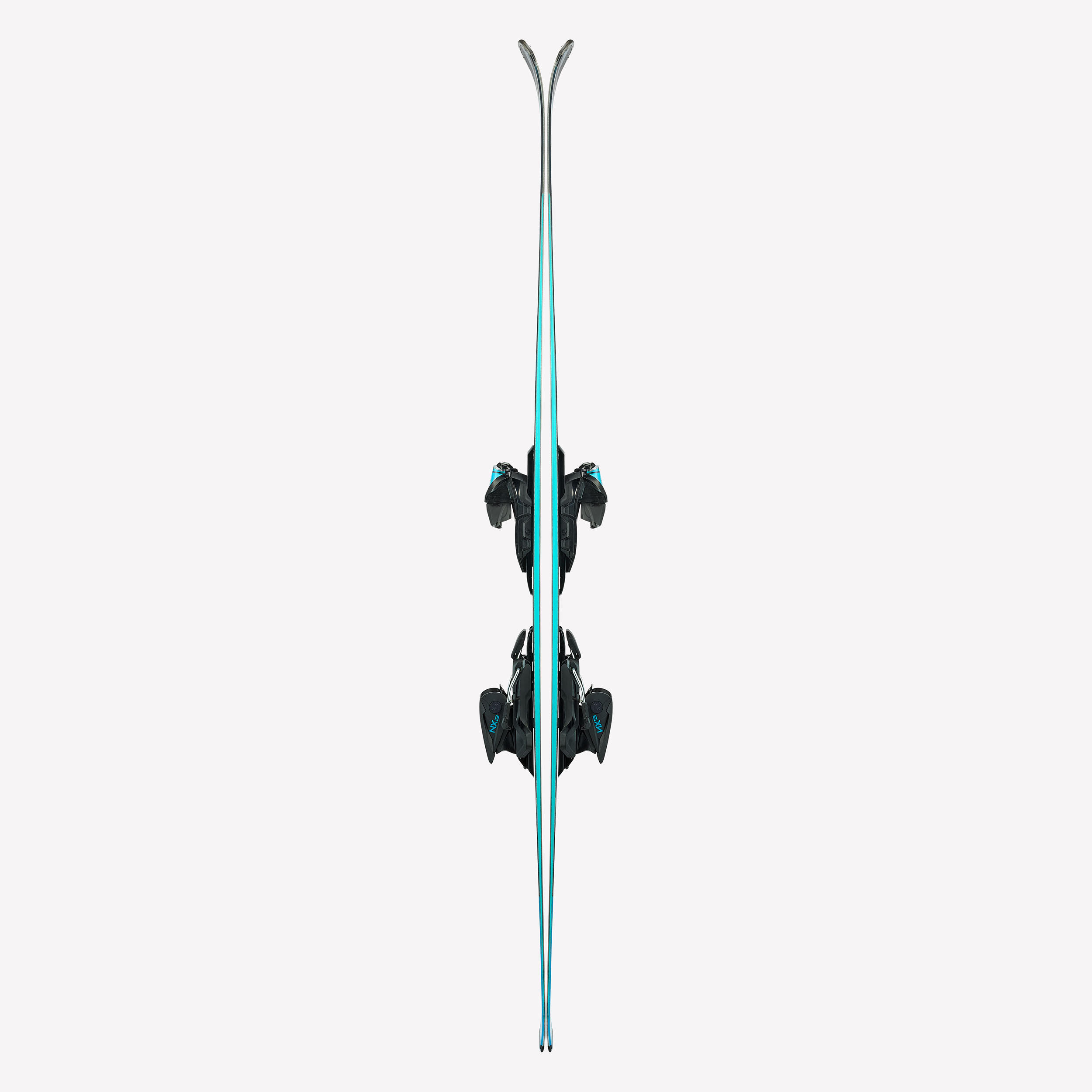 Ski alpin avec fixations, Rossignol Forza 50°, bleu et noir 6/9