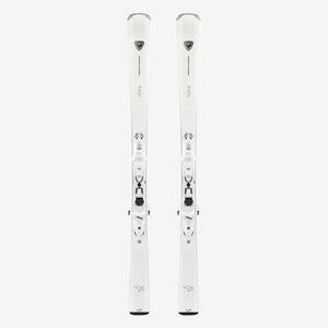 Esquí alpino con fijaciones mujer, Rossignol Nova 6, blanco