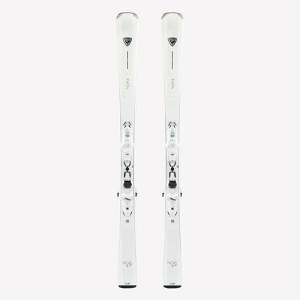 Ski alpin avec fixations femme, Rossignol Nova 6, blanc