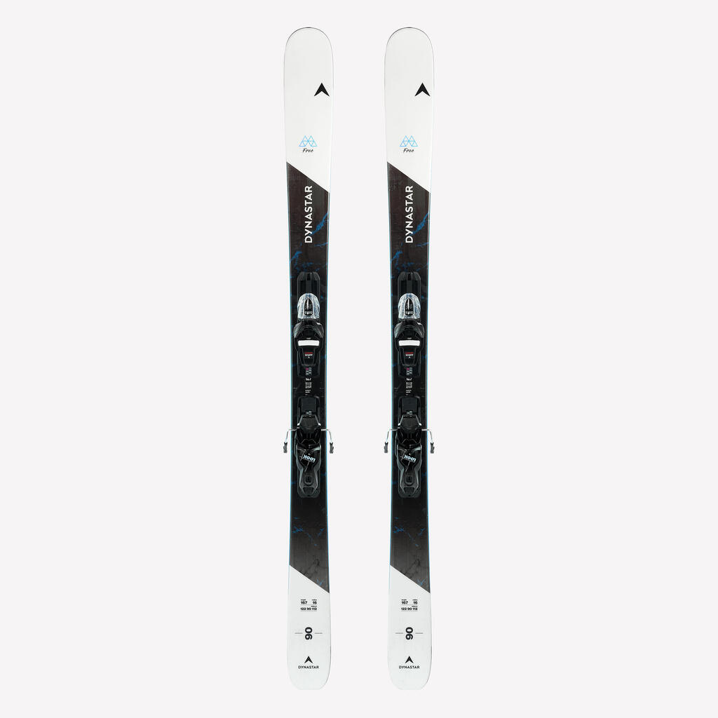Σκι ενηλίκων Freeride με δέστρες (XPress 10), Dynastar M-Free 90, Μαύρο-Λευκό
