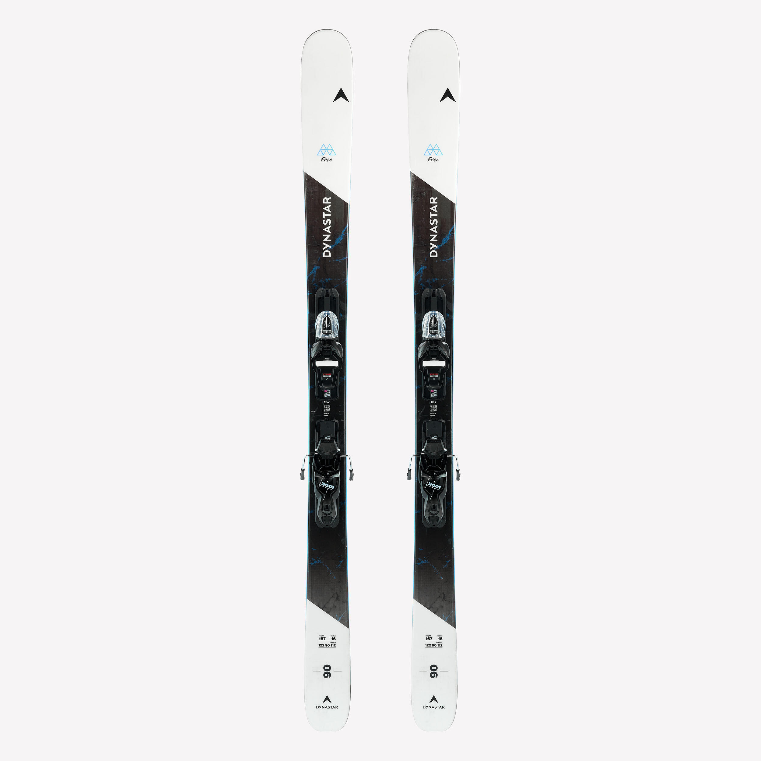 DYNASTAR Adults’ Freeride Ski with bindings (XPress 10), Dynastar M-Free 90, Black-White