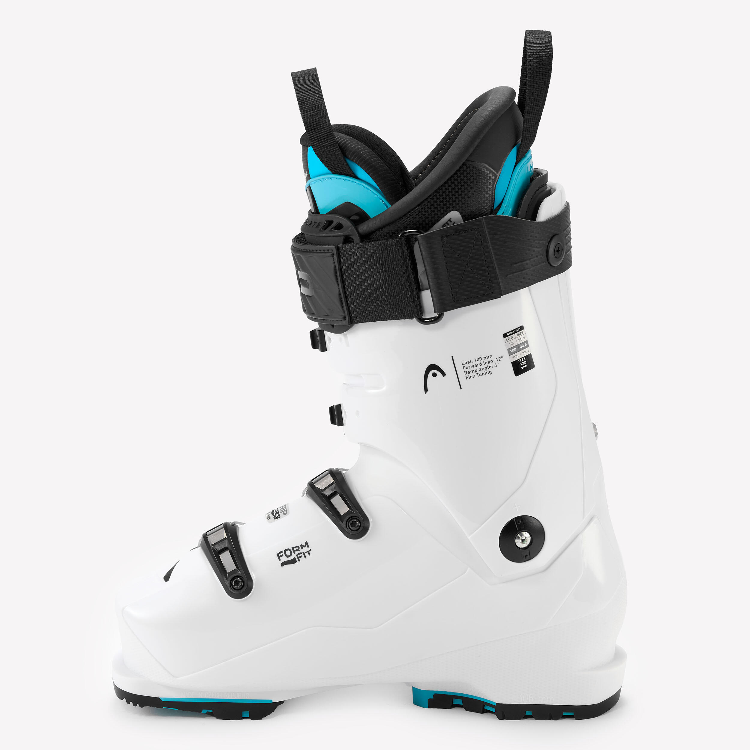 Men's ski boots, Performance Head Kaliber 120 MV BOA - White