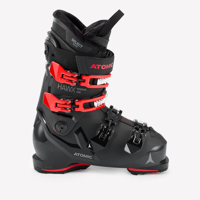 Skischuhe für Herren, Atomic Hawx Magna 100 HV schwarz und rot