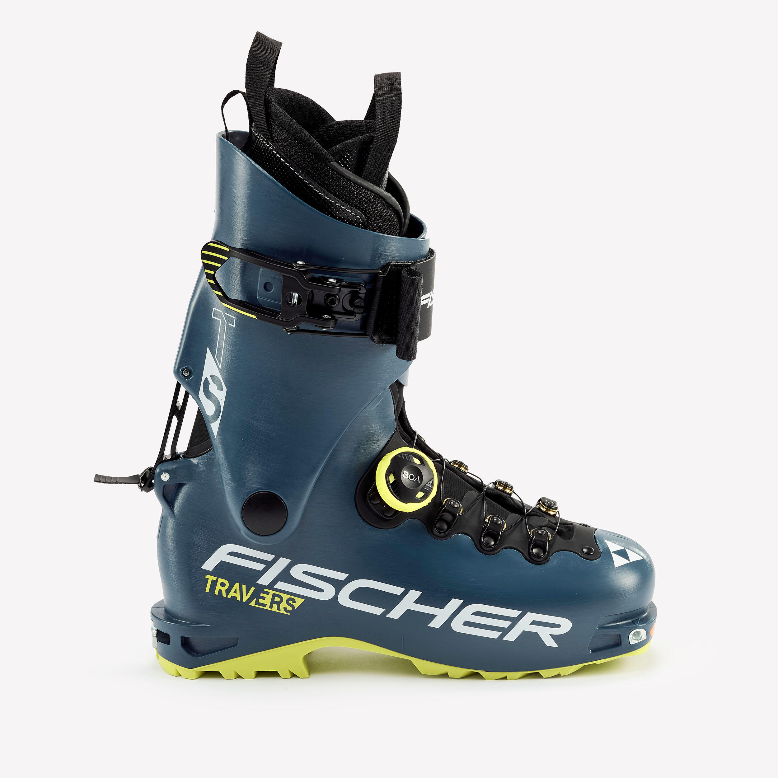 FISCHER Pánske lyžiarky s kožušinou Travers TS na skialpinizmus modré 25,5 cm