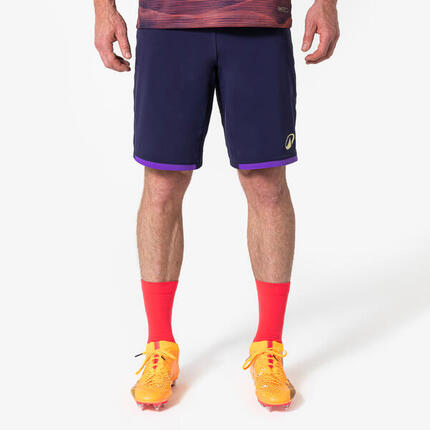 Short de football adulte Viralto II Wavy Noir et jaune fluo