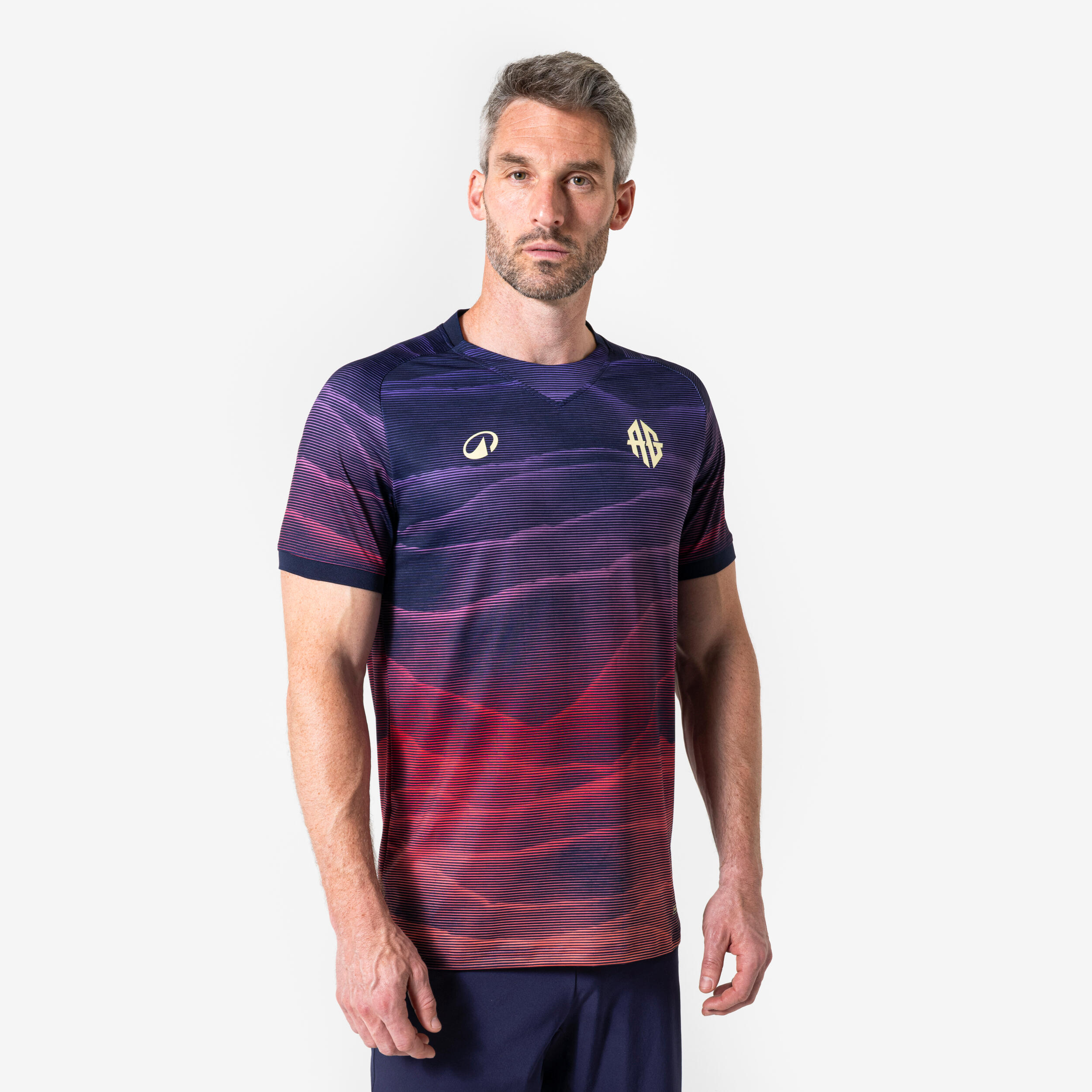 FLUSS needle punch football shirts 花柄 𝐏𝐑𝐈𝐒𝐓𝐈𝐍𝐄 𝐕𝐈𝐎𝐋𝐄𝐓 𝐒𝐇𝐈𝐑𝐓𝐒🟣✨ 整然と並ぶ紫の