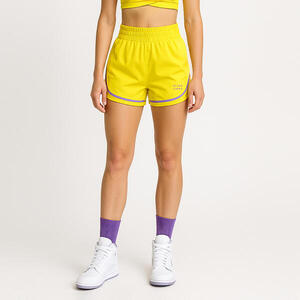 Pantalón corto mujer fitness Black Limba amarillo