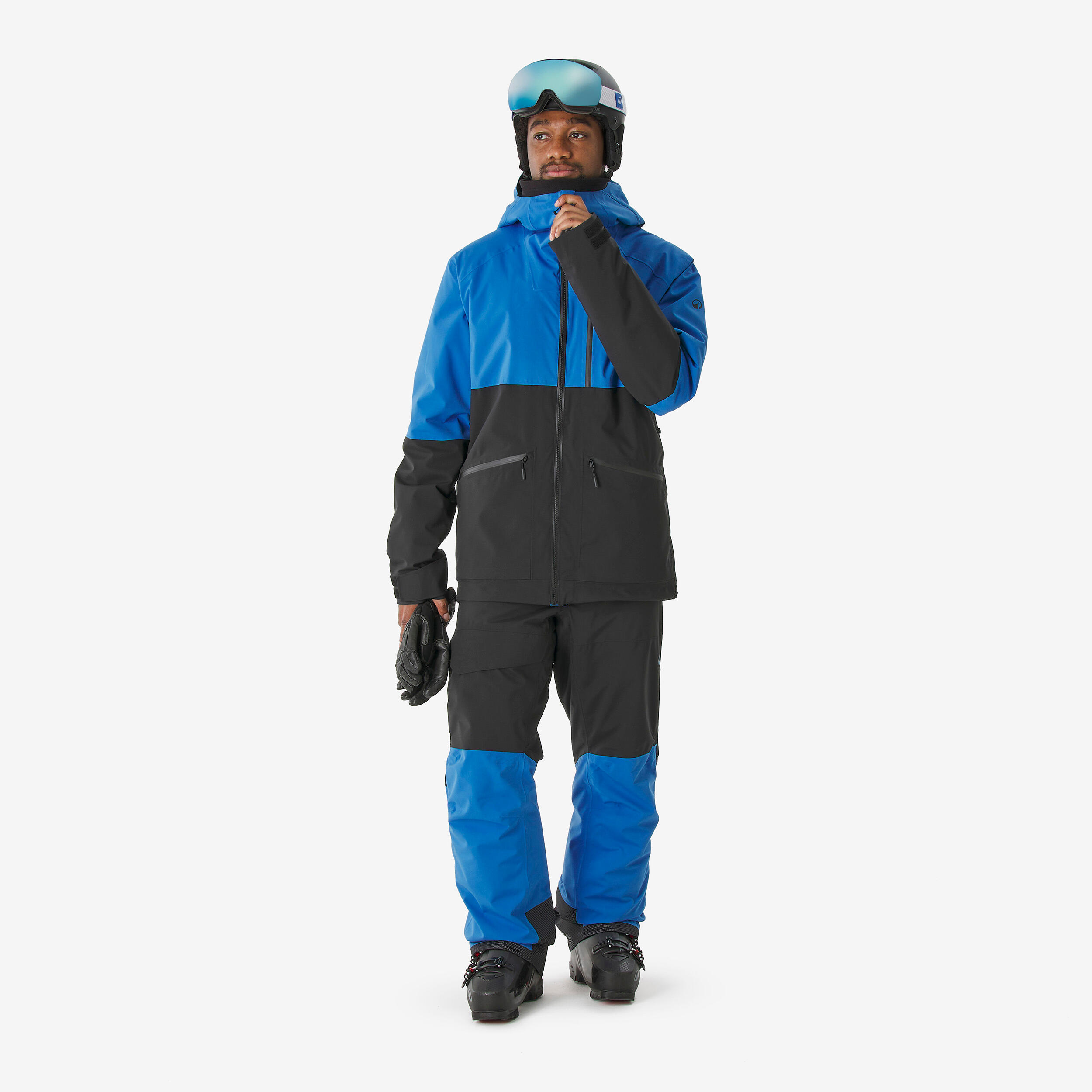 Pantalon de ski et snowboard imperméable et respirant homme, Pant 500 AM Bleu 7/15