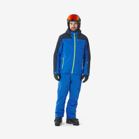 Куртка лижна чоловіча 500 водонепроникна синя/чорна