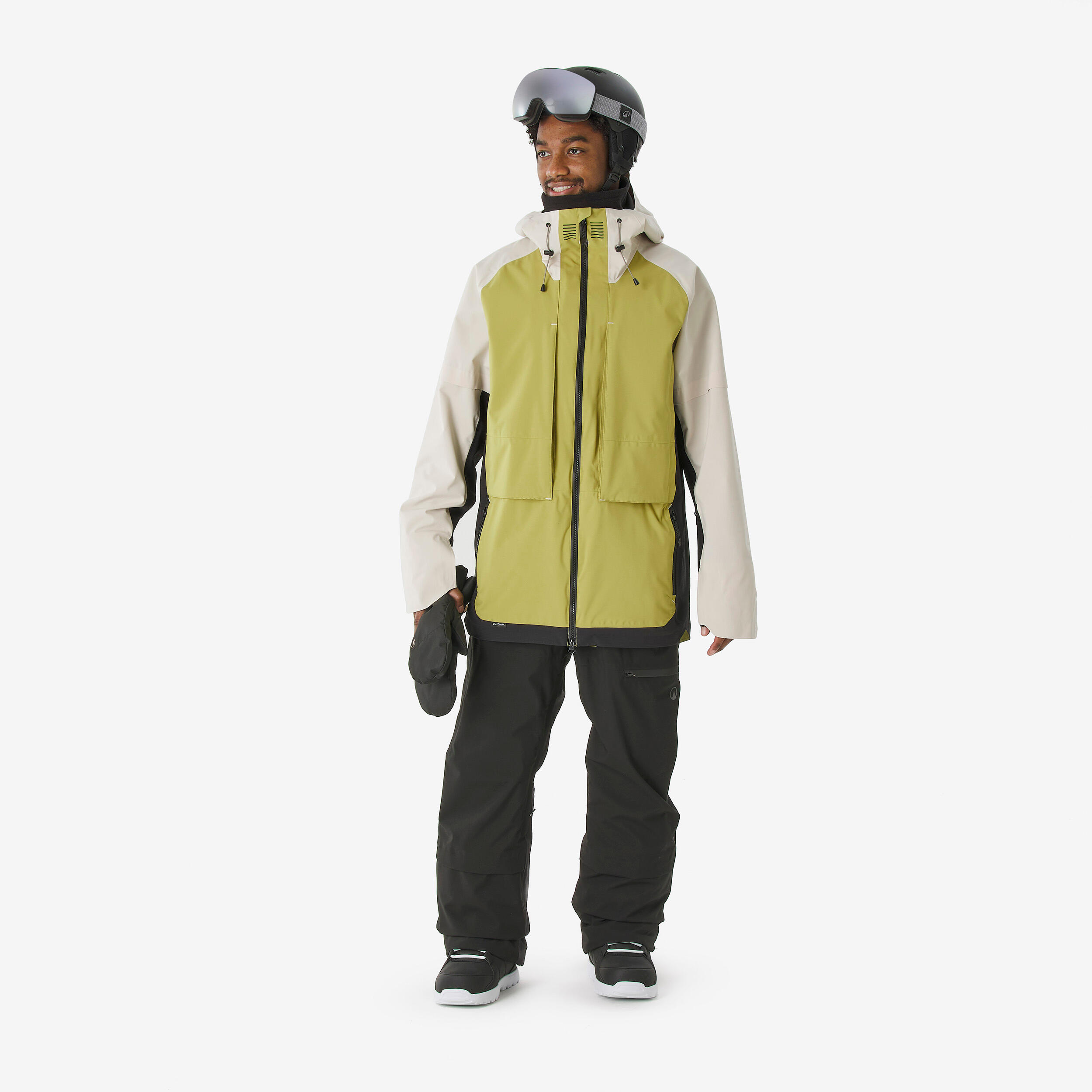 Casaco de snowboard comprido, quente e respirável homem, SNB 900 bege  2/19