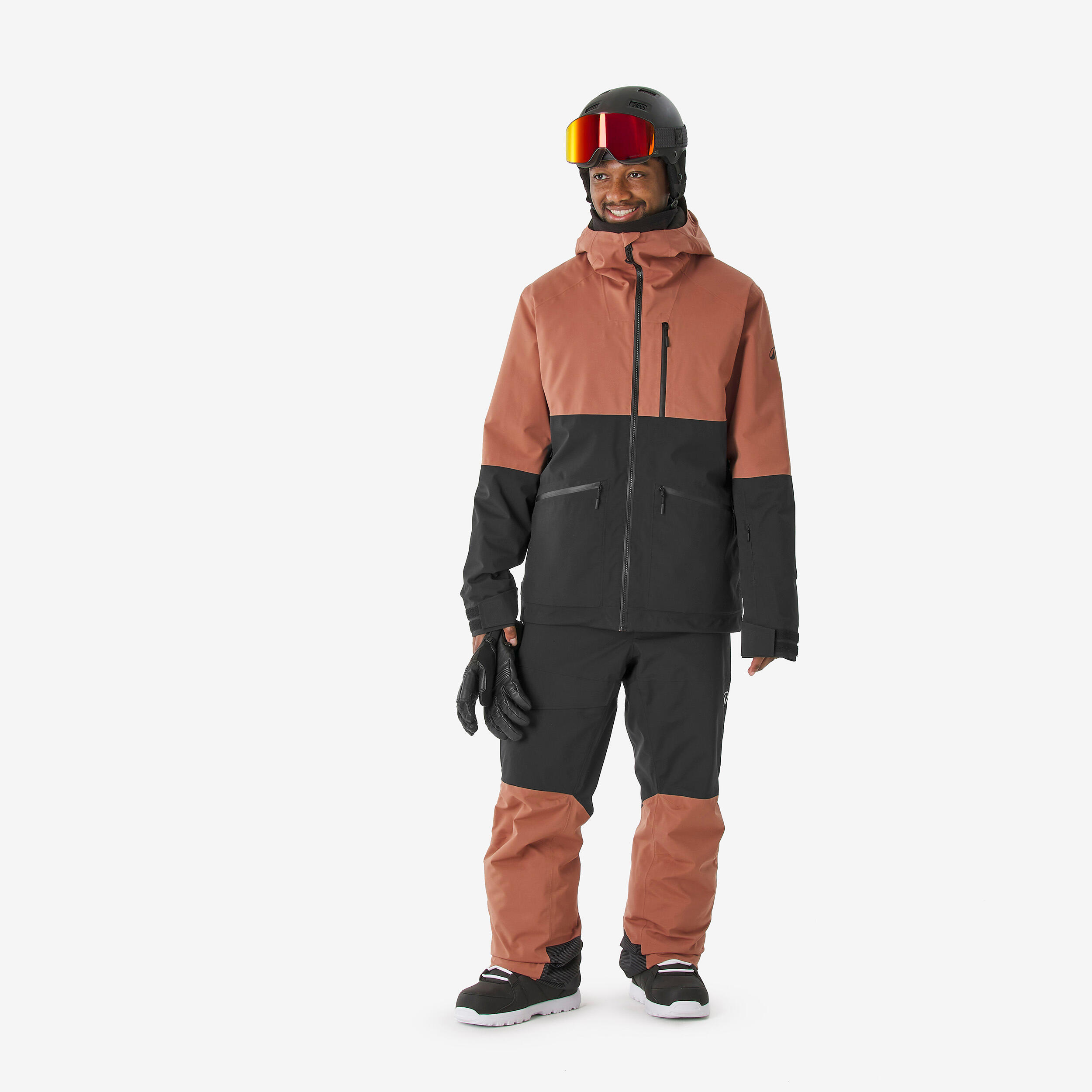 Manteau de ski et planche à neige chaud et respirant homme, 500 AM 12/15