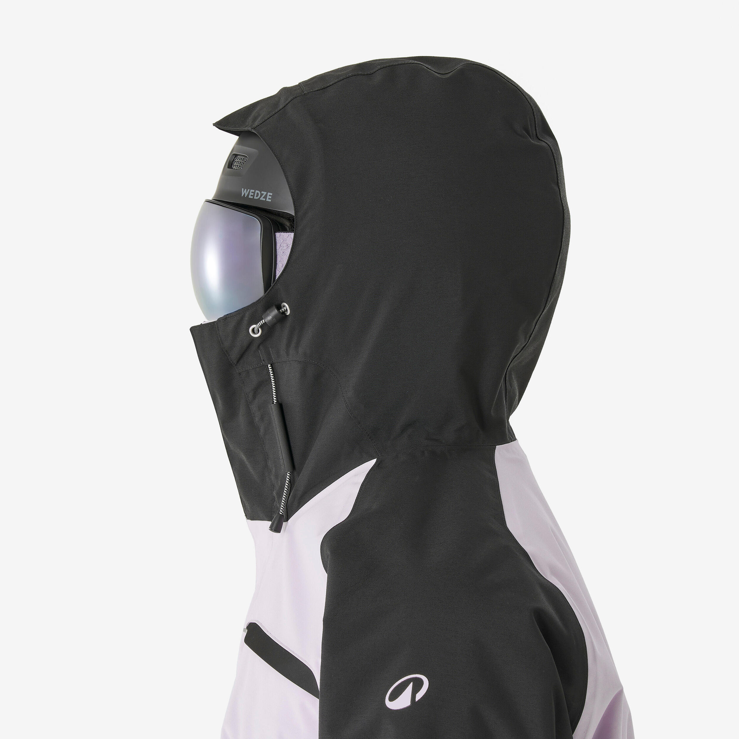 Casaco de ski e snowboard comprido e quente homem, 500 long violeta 7/16