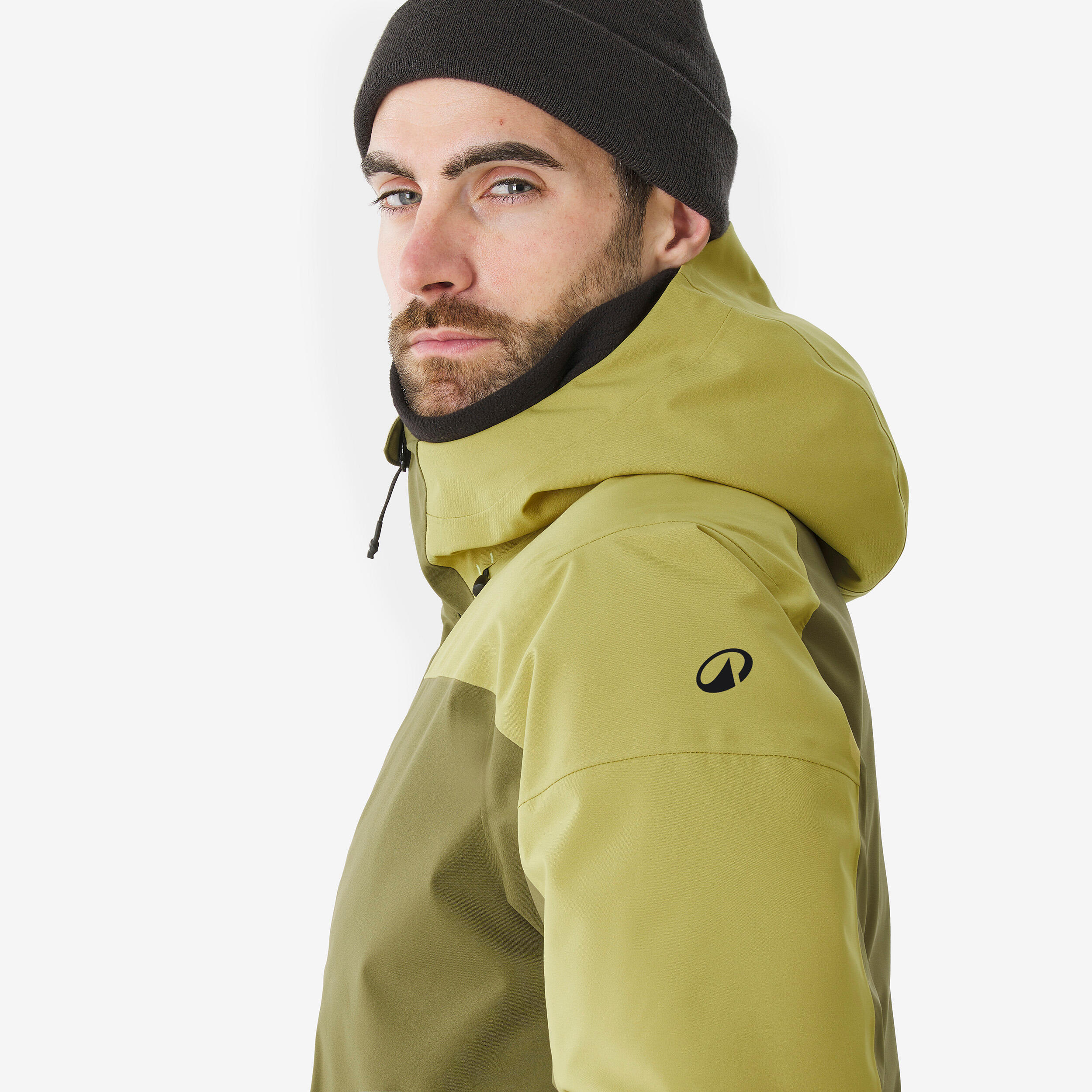 Chaqueta de esquí y snowboard cálida e impermeable hombre, JKT 500 caqui  4/11