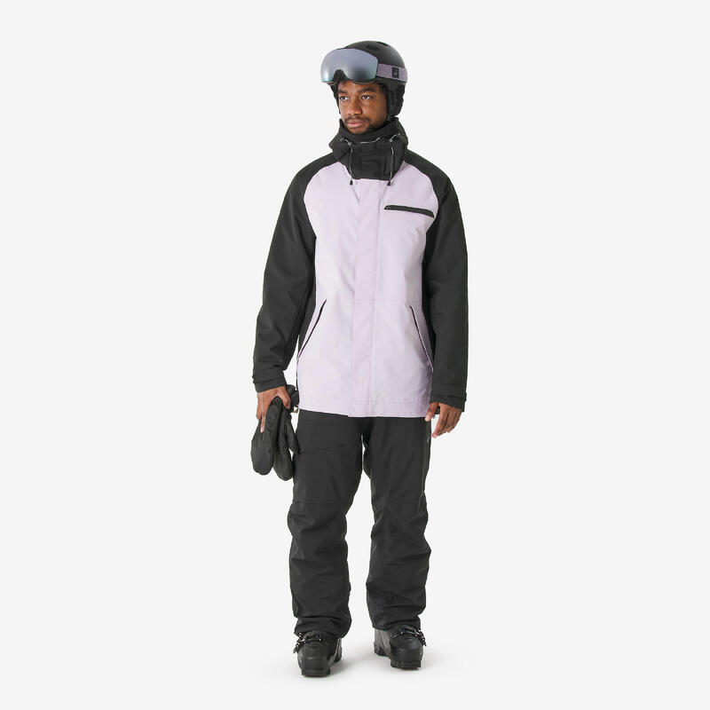 Geacă de schi și snowboard lungă și călduroasă 500 Mov Bărbați