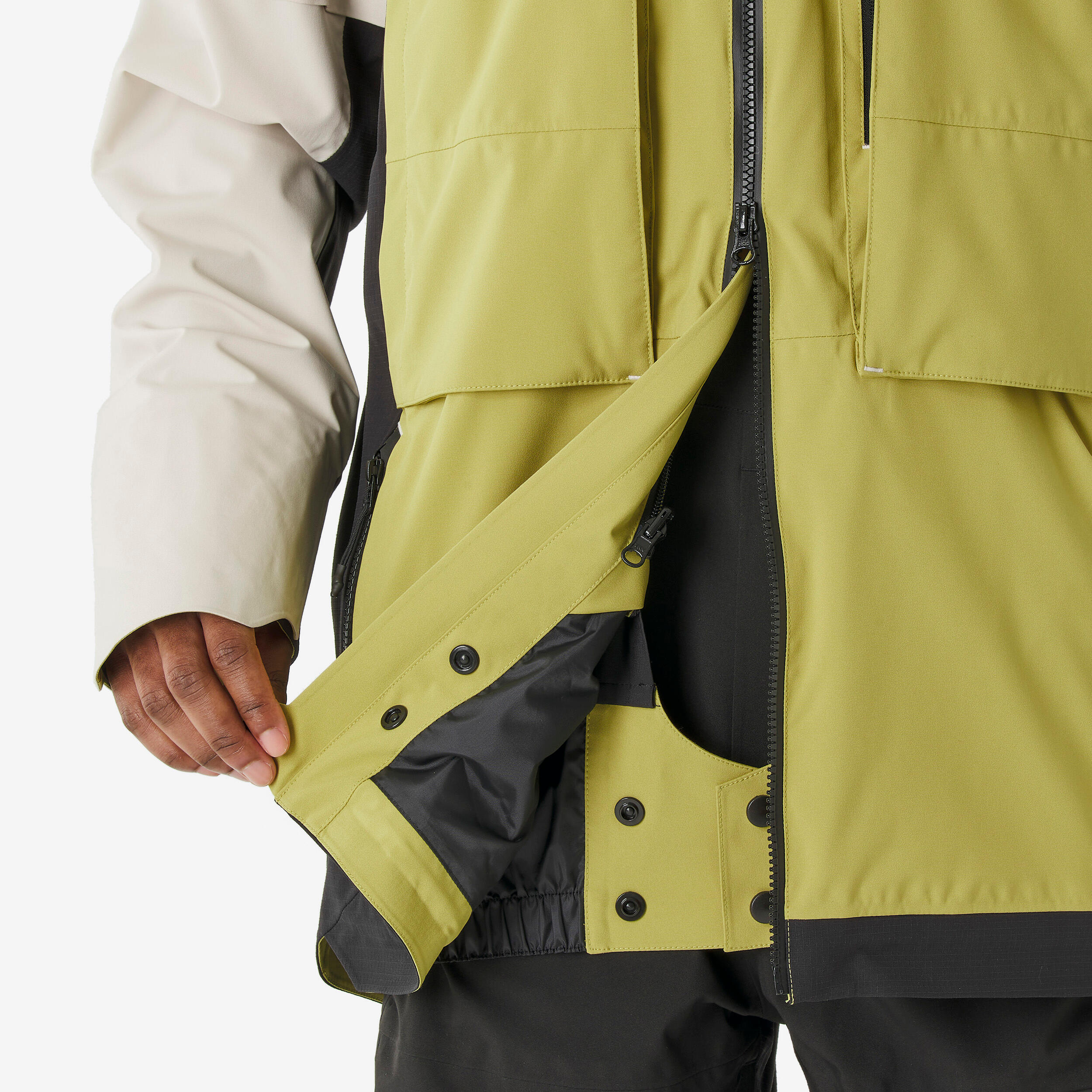 Casaco de snowboard comprido, quente e respirável homem, SNB 900 bege  8/19