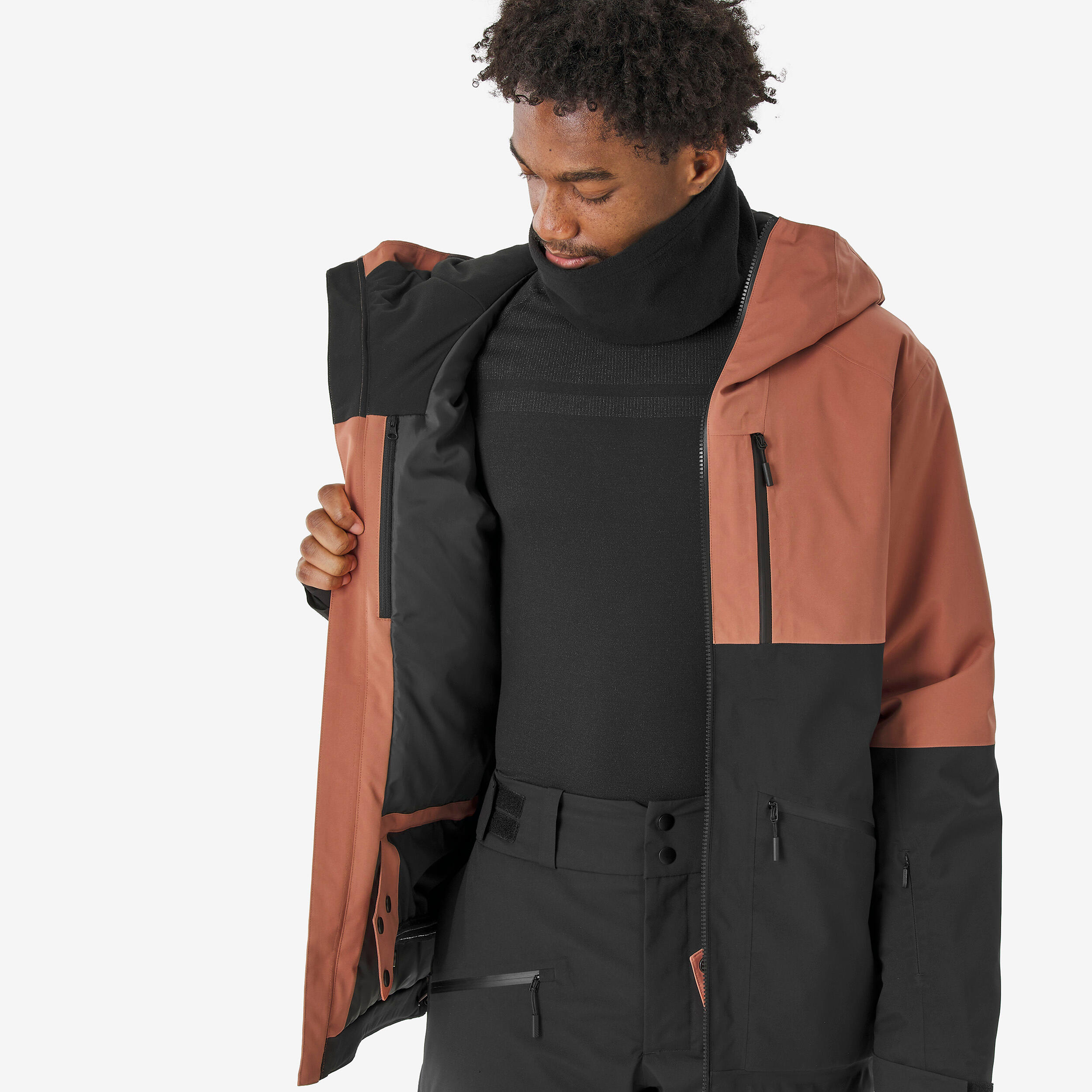 Manteau de ski et planche à neige chaud et respirant homme, 500 AM 9/15