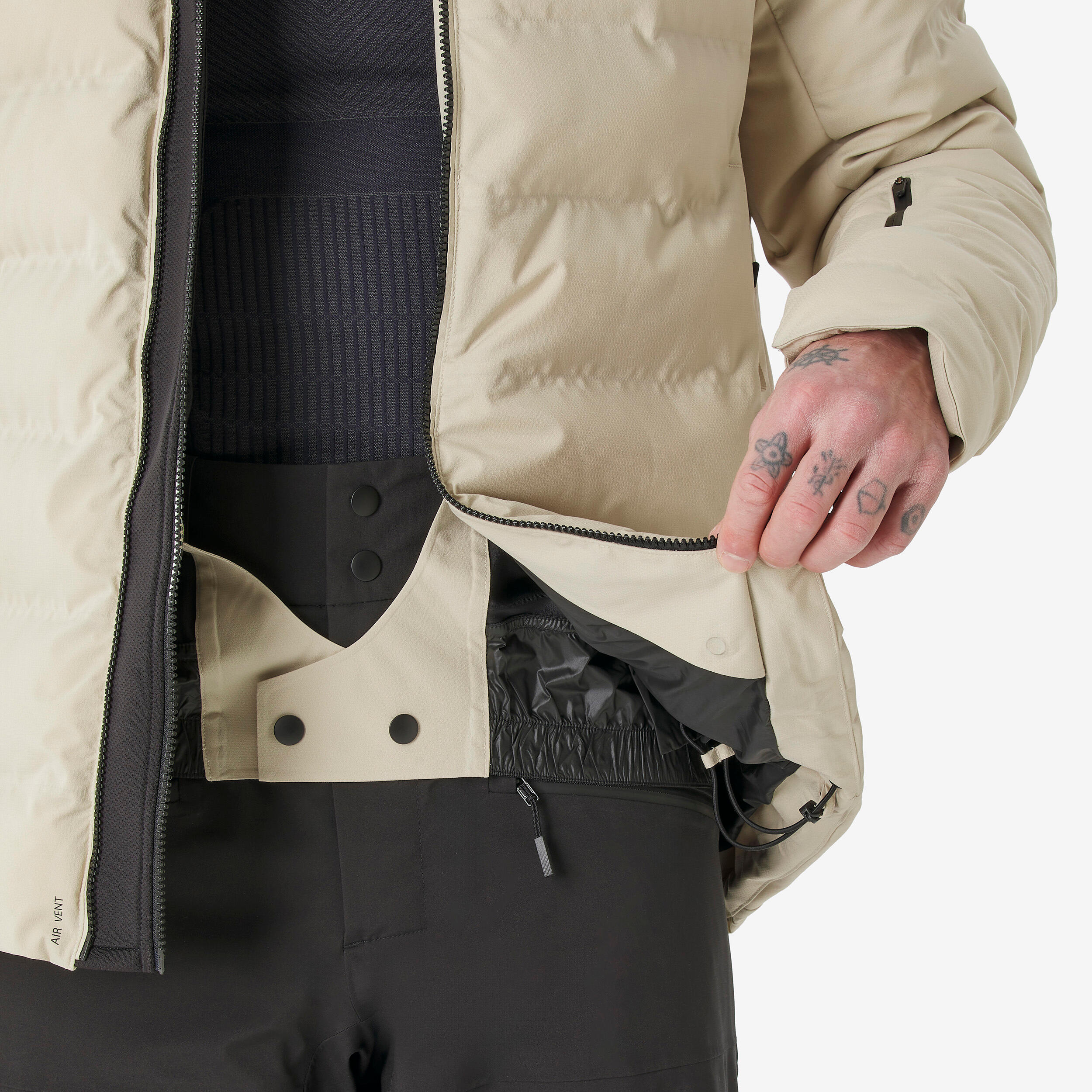 Piumino sci uomo 500 WARM beige 6/18