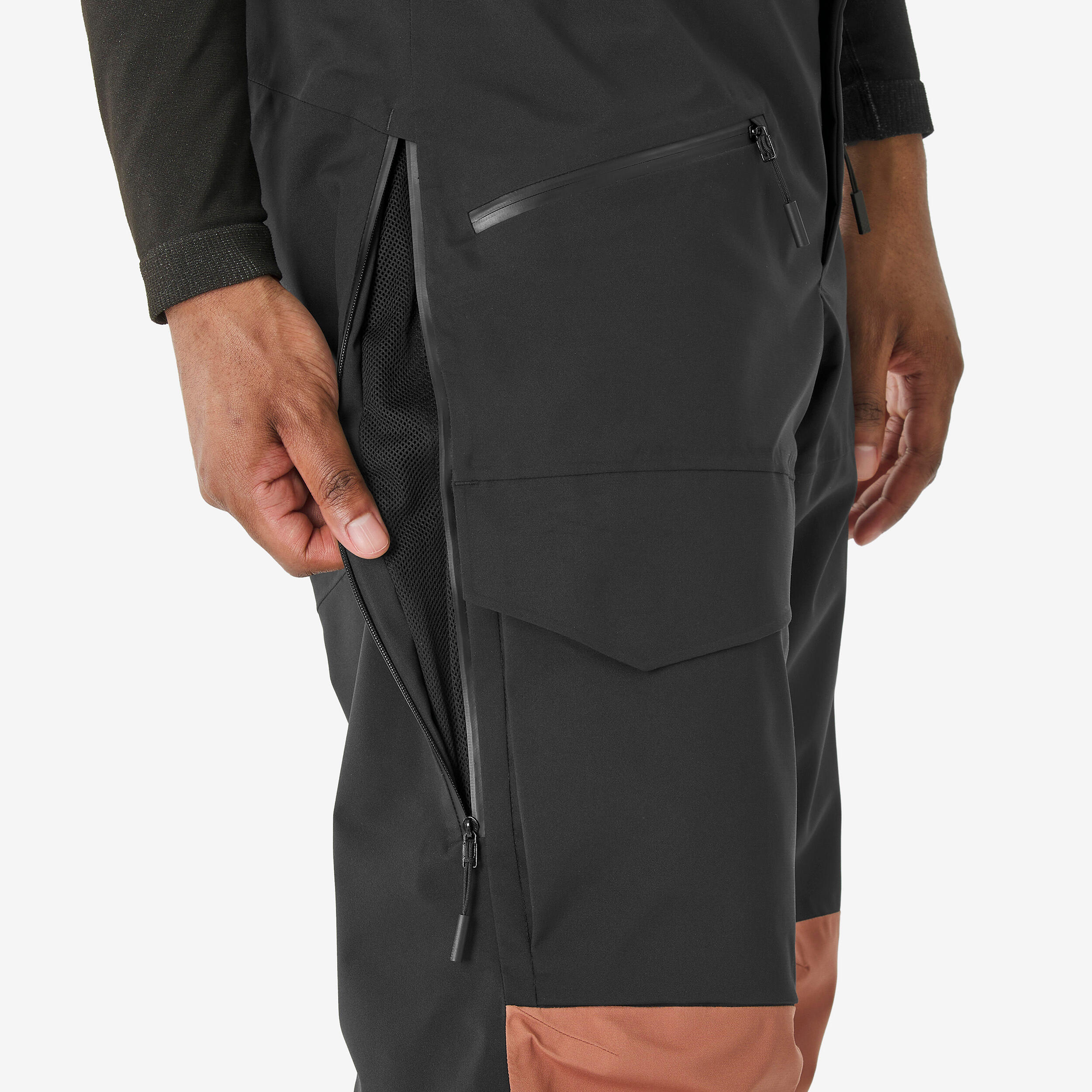 Wasserdichte, atmungsaktive Ski- und Snowboardhose Herren, Pant 500 AM braun 8/12