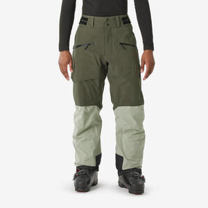 Pantalón esquí y snowboard impermeable y transpirable hombre, Pant 500 AM verde