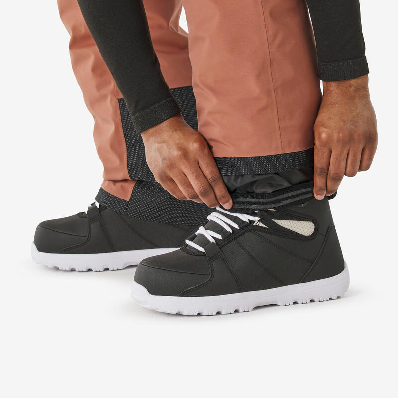 Pantalon de schi și snowboard 500 AM impermeabil și respirant Maro bărbați