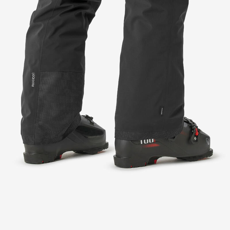 Pantalon schi și snowboard 500 AM impermeabil și respirant negru bărbați 