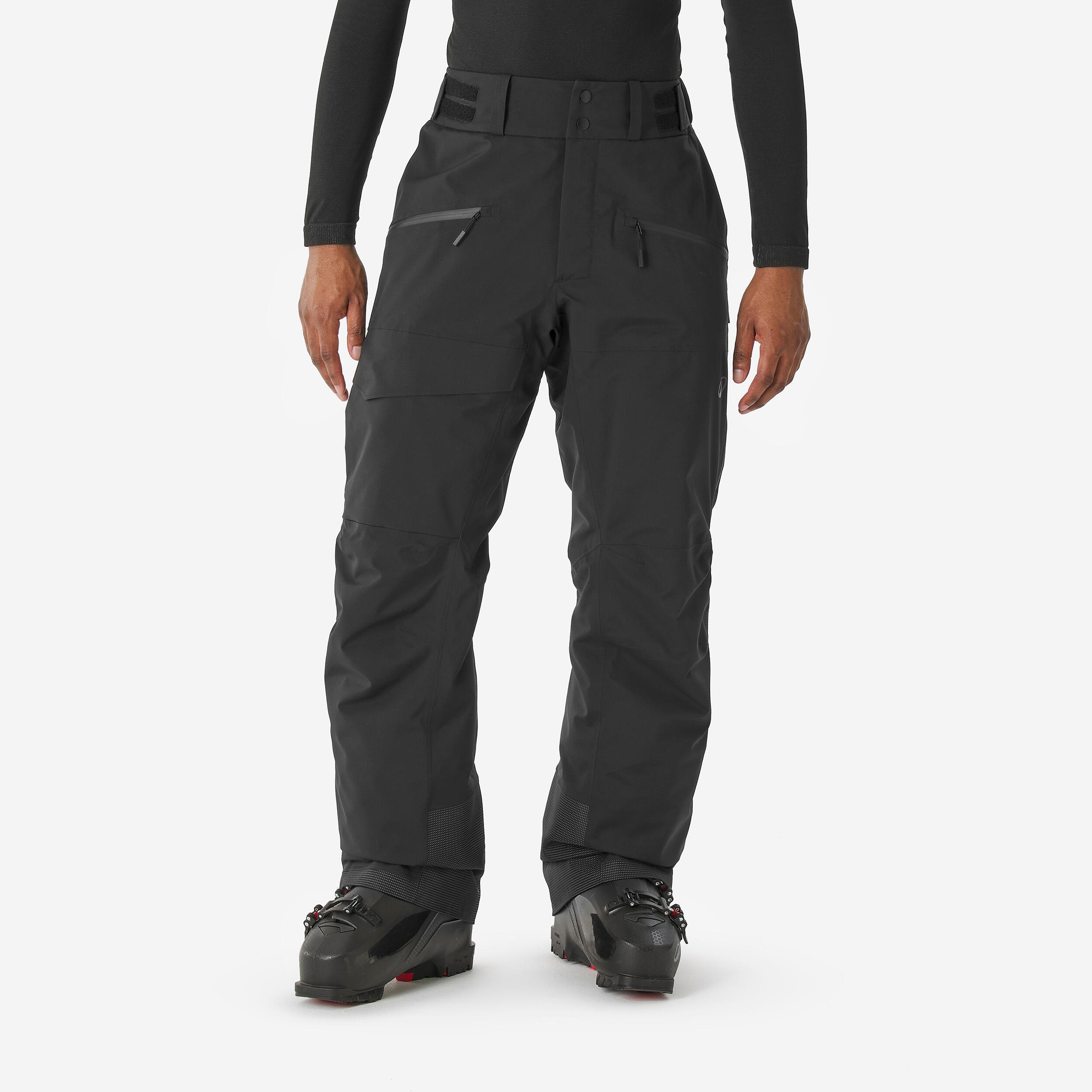 Pantalon schi și snowboard 500 AM impermeabil și respirant negru bărbați