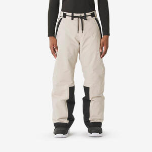 Pantalón esquí y snowboard resistente e impermeable hombre, SNB 500 beige