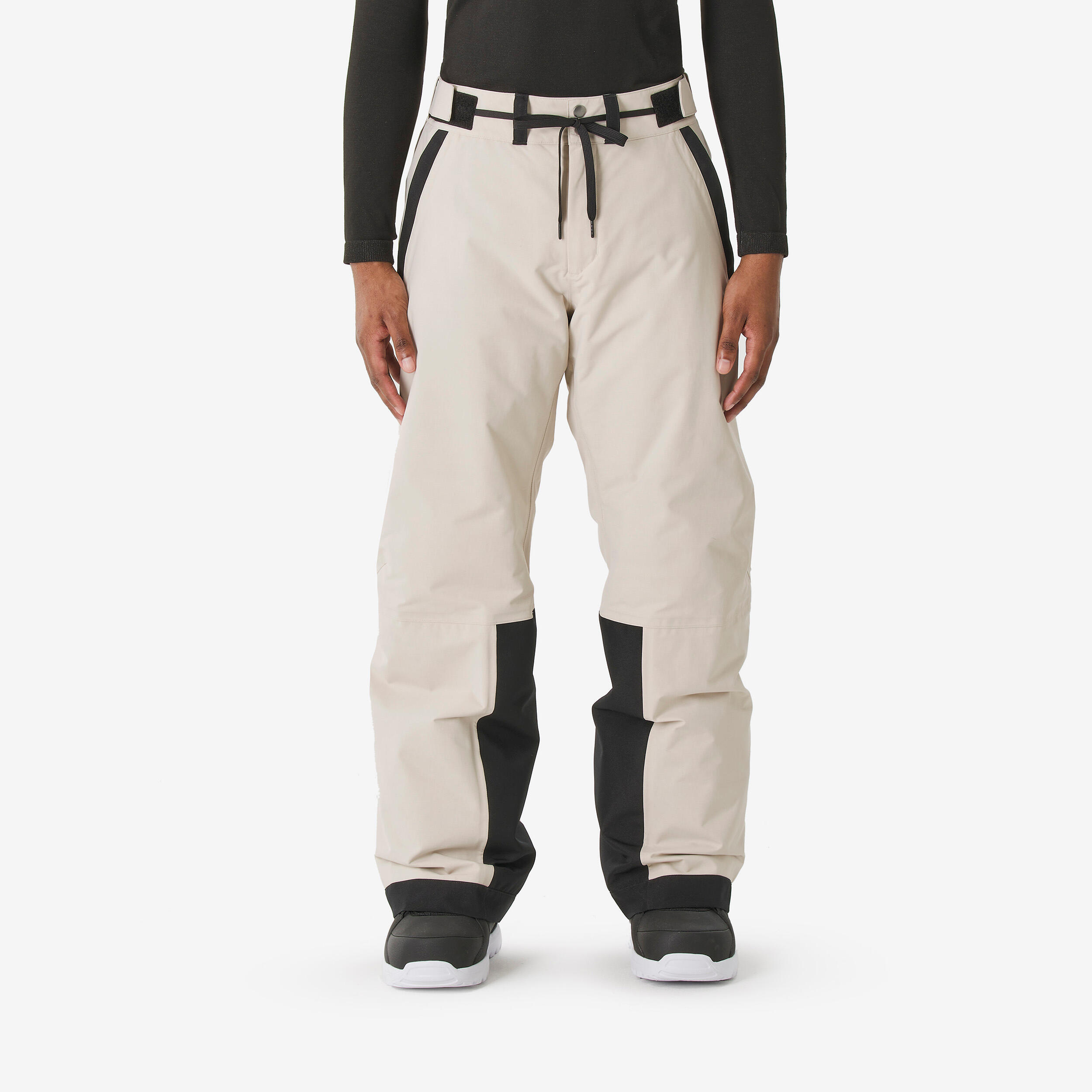 Pantalon schi și snowboard rezistent și impermeabil SNB 500 bej bărbați