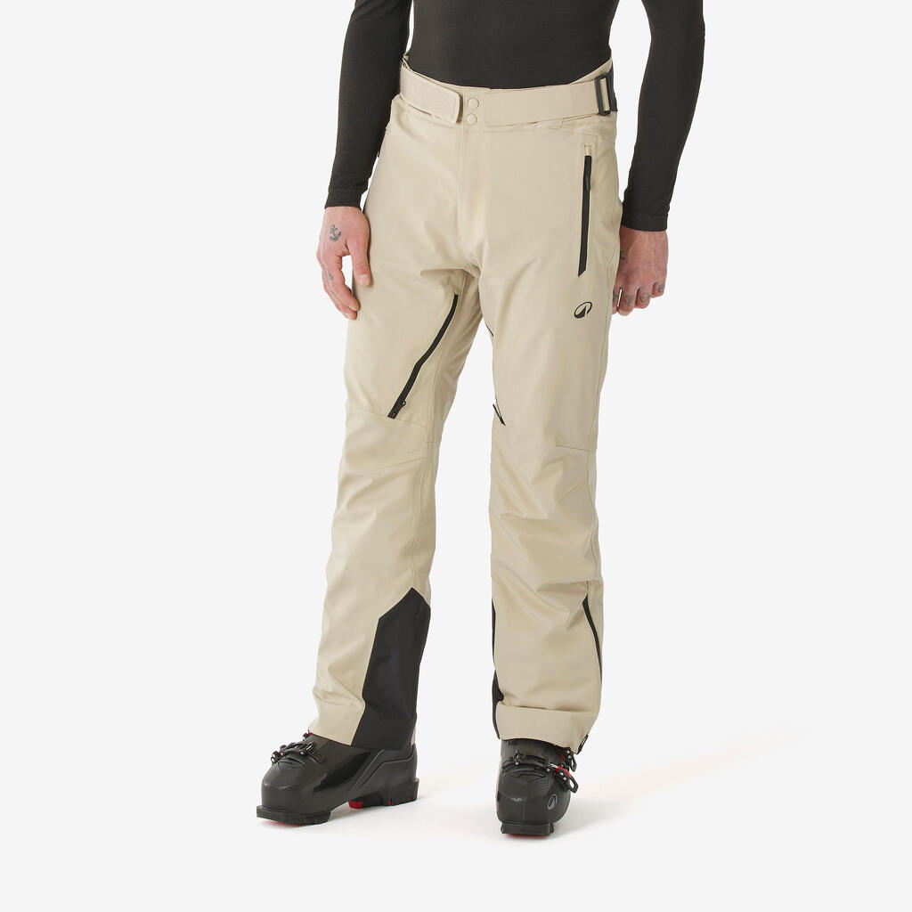 Bež muške veoma prozračne i vodootporne pantalone za skijanje 900