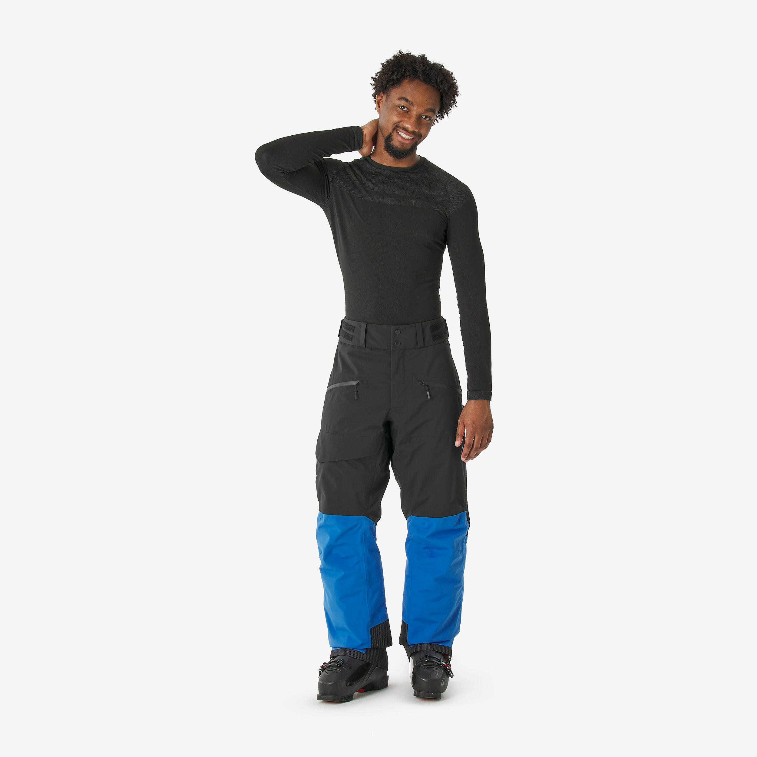 Pantalon de ski et snowboard imperméable et respirant homme, Pant 500 AM Bleu 3/15
