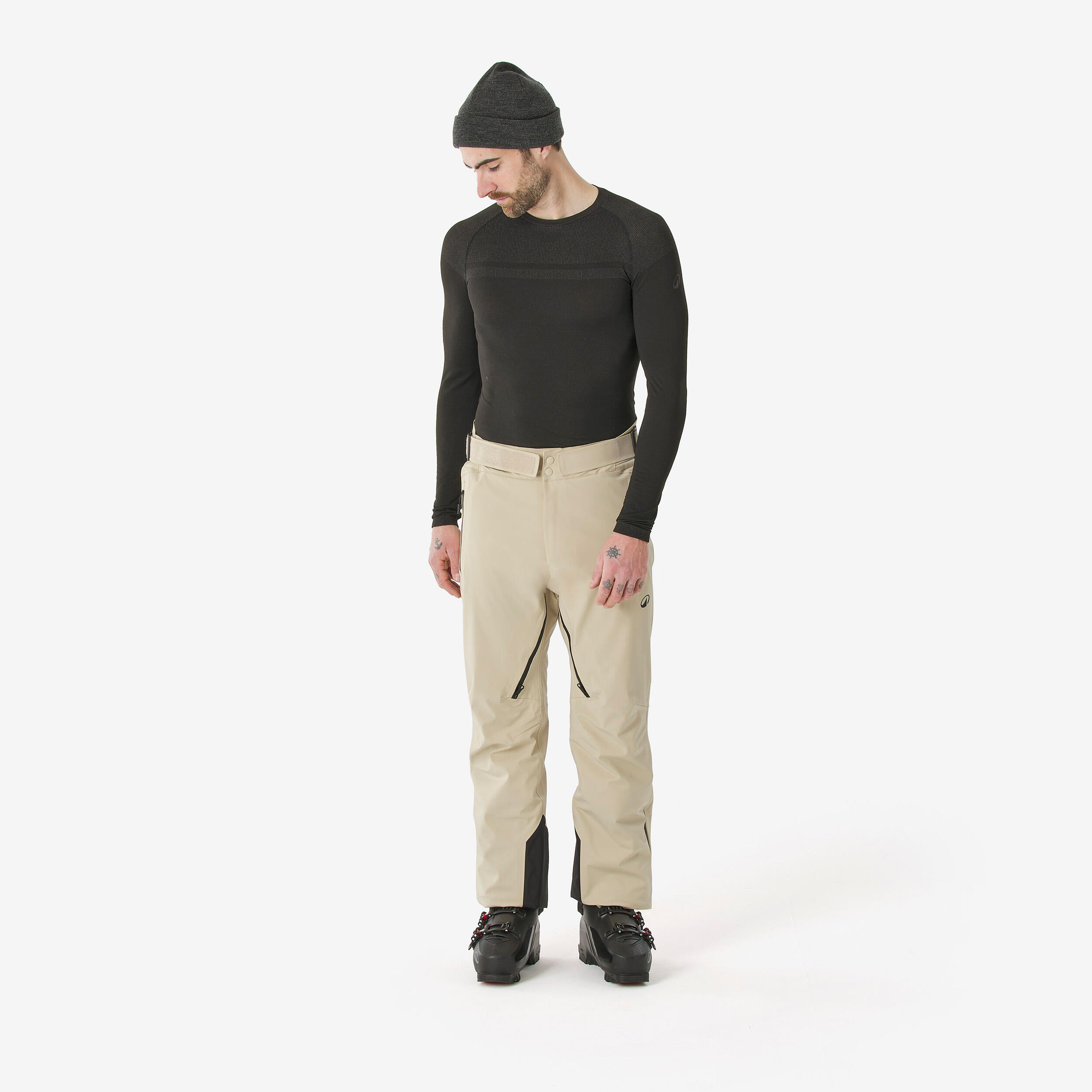 Men’s highly breathable and waterproof ski trousers, 900 - Beige 2/13