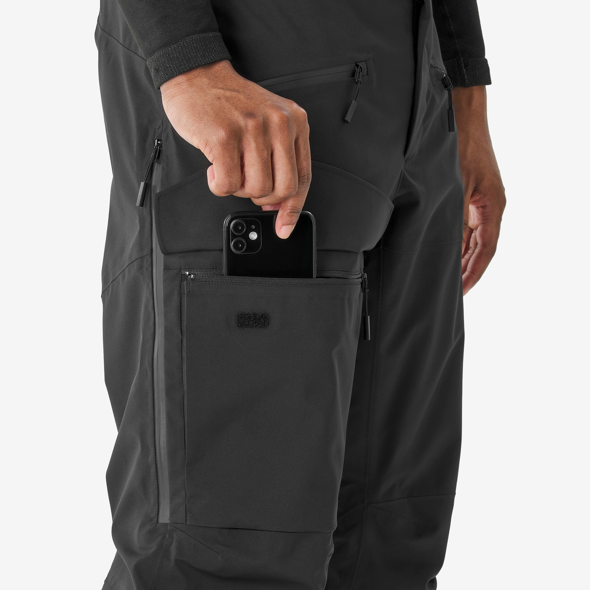 Pantaloni sci uomo 500 AM neri 8/23