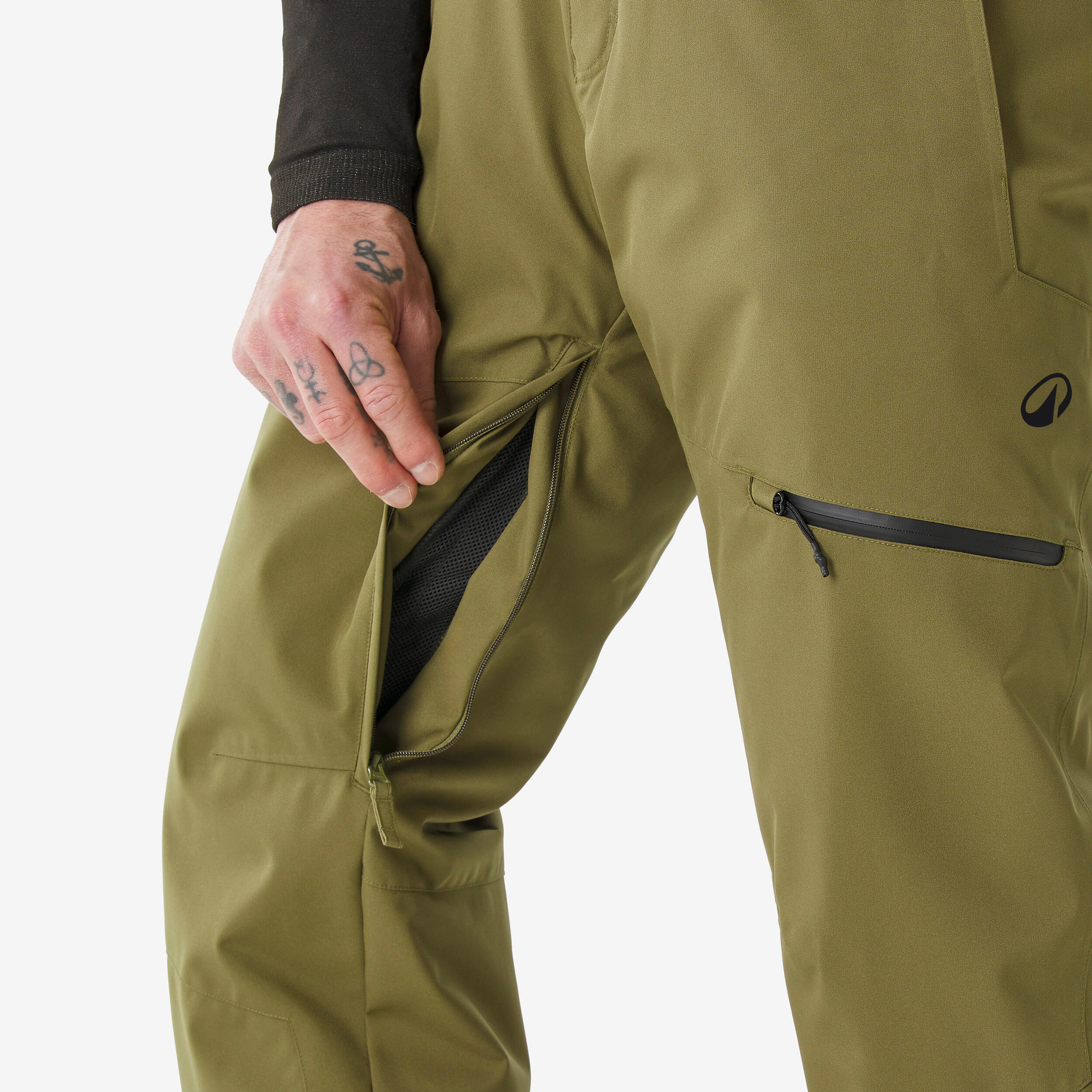 Pantalon de ski et planche à neige très chaud et respirant homme, 500 5/11