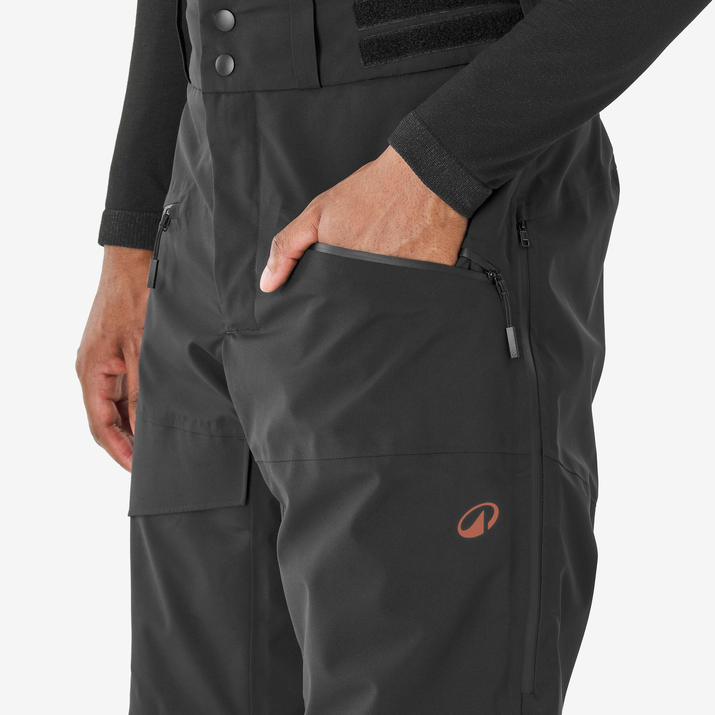 Wasserdichte, atmungsaktive Ski- und Snowboardhose Herren, Pant 500 AM braun 6/12